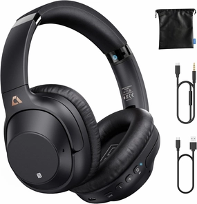Bluetooth 5.2 Hybrid Active Noise Cancelling Headphones for Airplane Travel, 90H Playtime Wired and Wireless Over Ear ANC Headset for Adults, Android, Home Office noise cancelling headphones,ANC headphones,travel headphones,