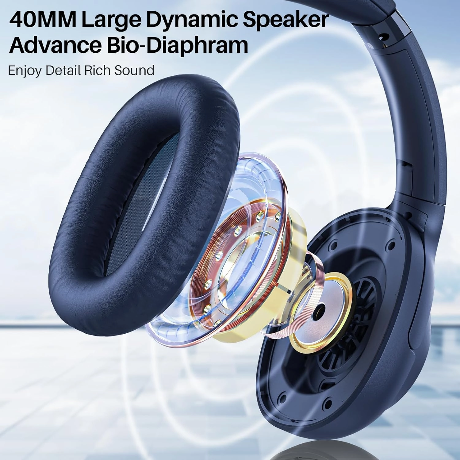 Bluetooth 5.2 Hybrid Active Noise Cancelling Headphones for Airplane Travel, 90H Playtime Wired and Wireless Over Ear ANC Headset for Adults, Android, Home Office