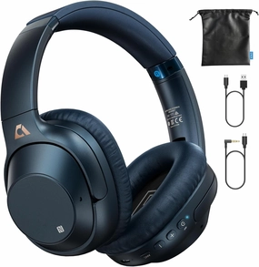 Bluetooth 5.2 Hybrid Active Noise Cancelling Headphones for Airplane Travel, 90H Playtime Wired and Wireless Over Ear ANC Headset for Adults, Android, Home Office noise cancelling headphones,ANC headphones,travel headphones,