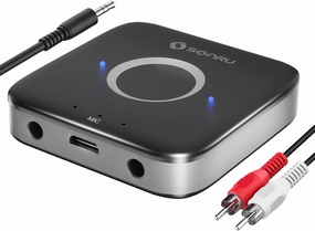 Bluetooth 5.3 Adapter Hi-Fi Equipment for Car Wireless Audio Receiver with 3.5mm AUX RCA Cable, Noise Cancellation, Dual AUX Outputs for Home Speakers Wired Headphones wireless audio bridge,Bluetooth transmitter,WiFi audio link,