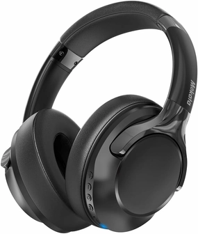 Bluetooth 5.3 Headphones Over Ear 68H Playtime 6 EQ Wireless Headset with Microphone HiFi Stereo Foldable Lightweight Deep Bass for Travel Home Office Cellphone Black over-ear headphones,closed back headphones,wireless studio cans,