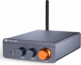 Bluetooth 5.4 Amplifier, 300W x2 Wireless Mini Amplifier Home Audio Stereo, TPA3255 2 Channel Class d amp Integrated Receiver with Bass Treble Control for Passive Speakers integrated amplifier,stereo receiver,hi-fi amp combo,