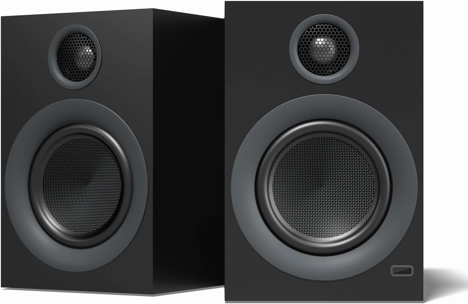Bluetooth Bookshelf Speakers, 75W Powered Active Speaker with 4 Inch Woofer, HiFi Speaker with aptX Bluetooth USB for Home, Studio, Gaming, Set of 2, Black bookshelf speakers,compact stereo speakers,hi-fi shelf speakers,