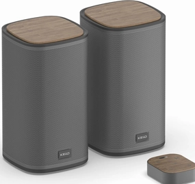 Bluetooth Computer Speakers with Wireless Touch Control Pod for PC Laptop/Desktop Wireless Stereo Gaming Speakers, 4 EQ Modes, Aesthetic Style, 2024 New Model bookshelf speakers,compact stereo speakers,hi-fi shelf speakers,