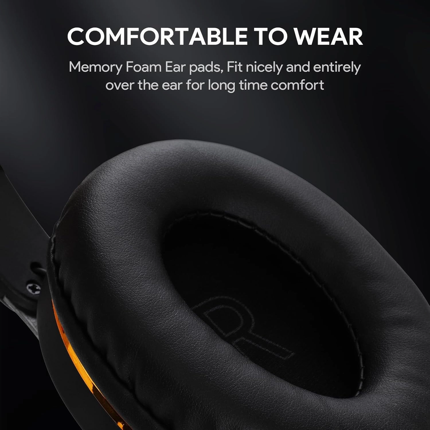 Bluetooth Headphones, Foldable Wireless Over-Ear Headphones with Hidden Mic for Cell Phone, Laptop, PC, Suitable for Music, School, Workouts, and Gaming (Black)