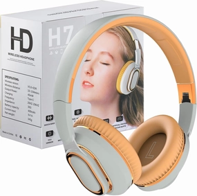 Bluetooth Headphones, Foldable Wireless Over-Ear Headphones with Hidden Mic for Cell Phone, Laptop, PC, Suitable for Music, School, Workouts, and Gaming (White) over-ear headphones,closed back headphones,wireless studio cans,