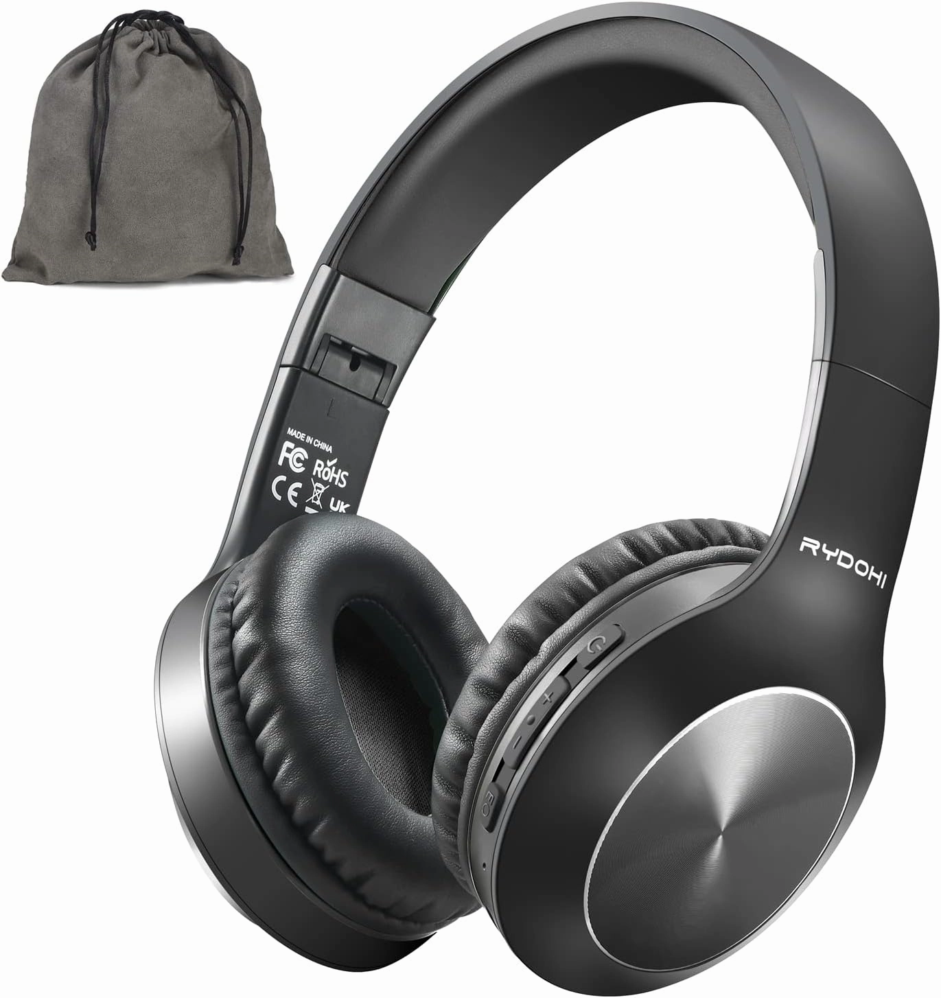 Bluetooth Headphones Over Ear, 68H Playtime and 3 EQ Music Modes Wireless Headphones with Microphone/Deep Bass, HiFi Stereo Foldable Lightweight Headset for PC Home Travel Office Black over-ear headphones,closed back headphones,wireless studio cans,