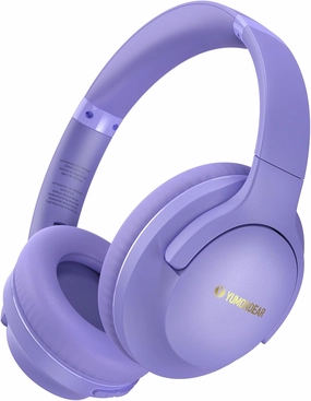 Bluetooth Headphones Over Ear, 80H Playtime Wireless Headphone with 3 EQ Modes, Built-in Mic, Deep Bass, HiFi Stereo Foldable Wireless Headset for iPhone PC Travel Workout Office (Purple) noise cancelling headphones,ANC headphones,travel headphones,