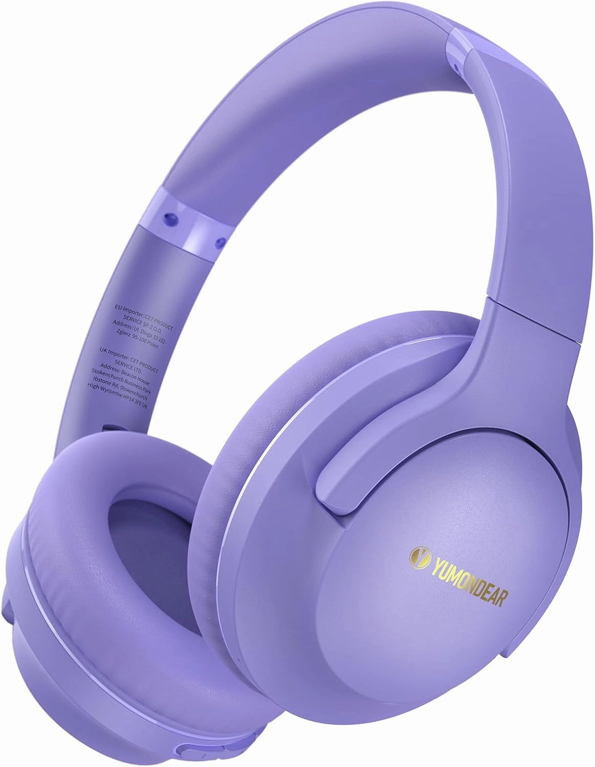 Bluetooth Headphones Over Ear, 80H Playtime Wireless Headphone with 3 EQ Modes, Built-in Mic, Deep Bass, HiFi Stereo Foldable Wireless Headset for iPhone PC Travel Workout Office (Purple) noise cancelling headphones,ANC headphones,travel headphones,