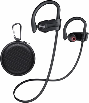 Bluetooth Headphones, Wireless Earbuds Bluetooth 5.3 Headphones with 16Hrs Playtime Stereo Bass Headsets, IPX7 Waterproof Running Earphones for Sports, Black over-ear headphones,closed back headphones,wireless studio cans,