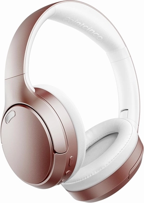 Bluetooth Headphones, Wireless Over Ear With HiFi Stereo Microphone, Foldable Lightweight 5.4 With Deep Bass for Cellphone/Travel/Office/Home (Rosen Gold) over-ear headphones,closed back headphones,wireless studio cans,