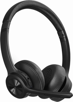 Bluetooth Headset V5.2, Wireless Headphones with Noise Cancelling Microphone, On Ear Wireless Headset for Cell Phones Laptop Computer noise cancelling headphones,ANC headphones,travel headphones,