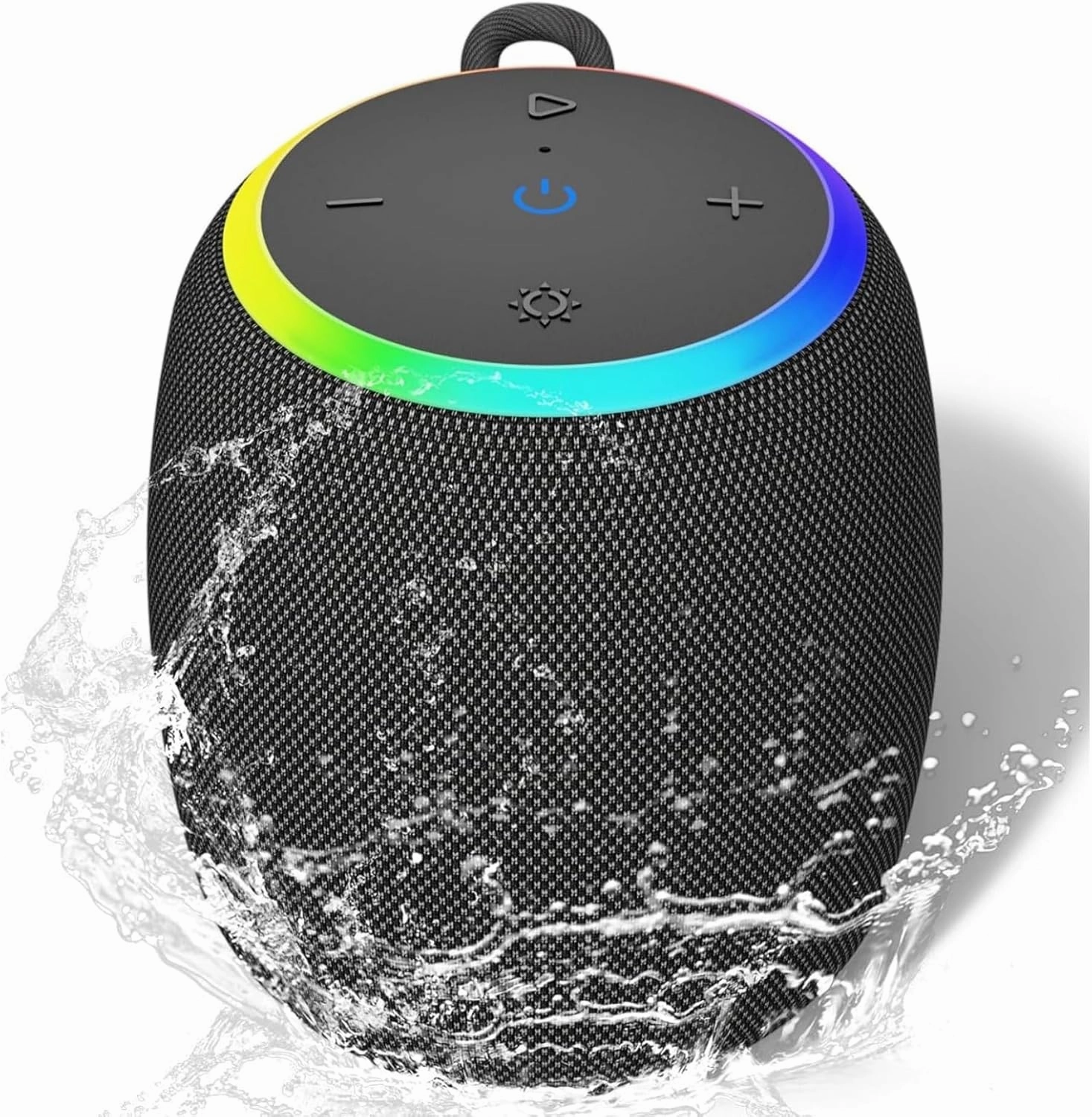 Bluetooth Speaker, Portable Wireless Bluetooth 5.3, 15W Clear Bass, IPX6 Waterproof, LED Lights, AUX/TF/USB, Dual TWS Pairing, 12H Playtime, Small Speakers for Home Outdoor Beach, Ideal Gift wireless speakers,portable Bluetooth speaker,multiroom speaker,