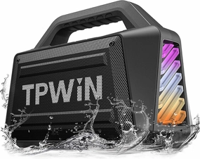 Bluetooth Speaker Wireless - Portable Loud Speakers 80W Peak, 20H Playtime, Light Show, TWS, Deep Bass, BT 5.3, IPX6 Waterproof for Outdoor Travel Camping Beach Pool - Black wireless speakers,portable Bluetooth speaker,multiroom speaker,