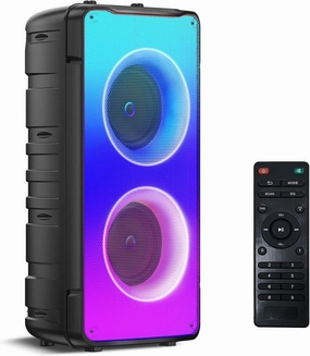 Bluetooth Speakers, 60W(80W Peak) Portable Loud Wireless Stereo Speaker with Rich Bass, Bluetooth 5.0, FM Radio, Colorful Light, TWS Pairing, EQ, 10000mAh Battery, Outdoor Speaker for Home Party Gift wireless speakers,portable Bluetooth speaker,multiroom s