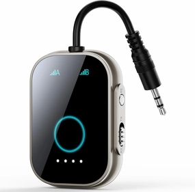 Bluetooth Transmitter Receiver for TV, 2-in-1 Bluetooth 5.3 Adapter for Airplane, Gym Equipment, Cars, for up to Two Wireless Headphones, Cell Phones. wireless audio bridge,Bluetooth transmitter,WiFi audio link,