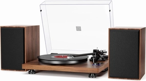 Bluetooth Turntable HiFi System with 36 Watt Bookshelf Speakers, Patend Designed Vinyl Record Player with Magnetic Cartridge, Bluetooth Playback and Auto Off balanced output player,audiophile player,hi-res digital player,