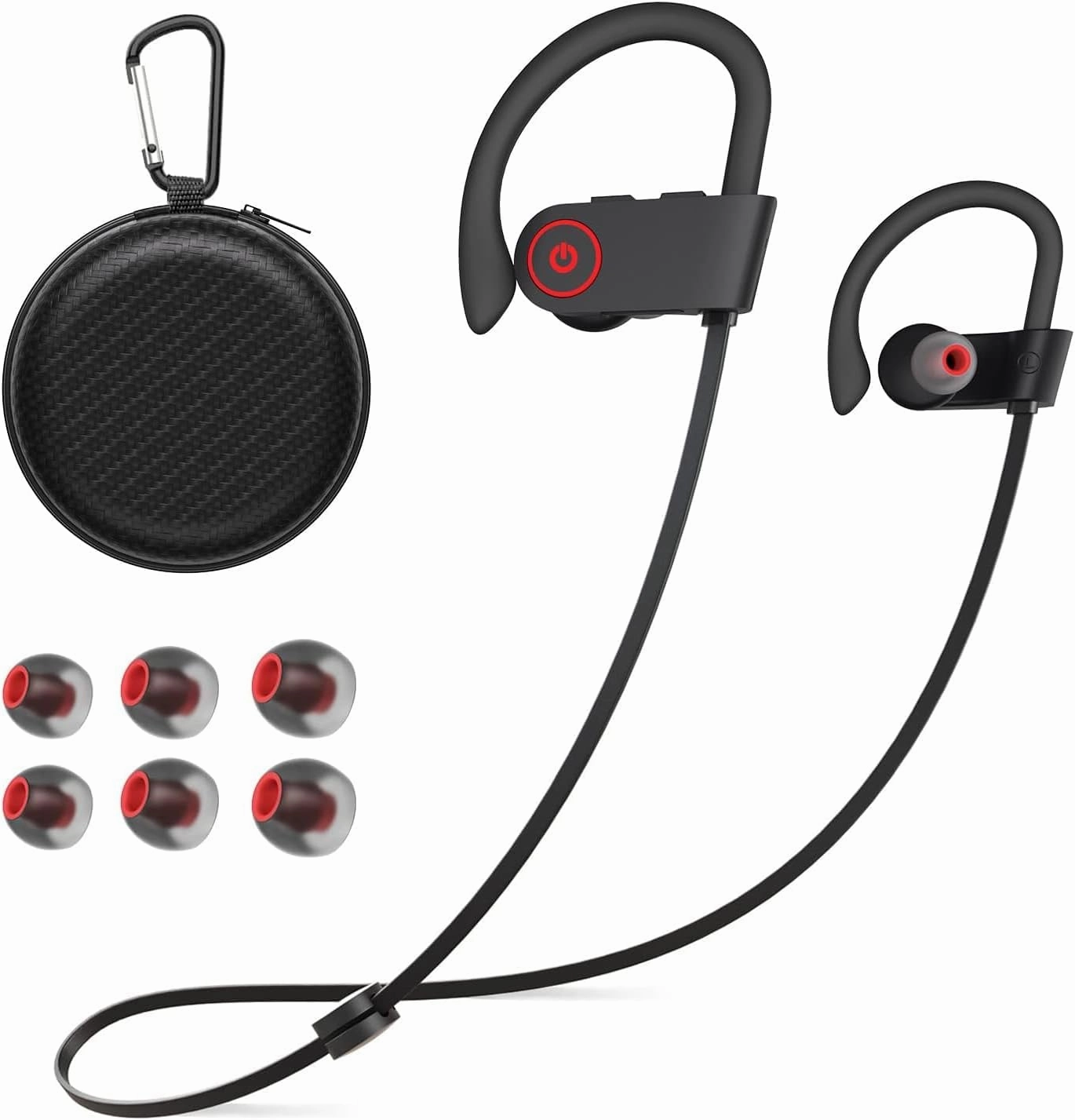 Bluetooth Wireless Headphones 16H Playtime Earbuds with Mic Stereo in-Ear Earphones, IPX7 Waterproof Sports Sound Isolation Headsets for Running, Gym, Workout wireless earbuds,Bluetooth earphones,true wireless stereo,