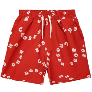 Bobo Choses Circle All Over Swim Bermuda Shorts Red