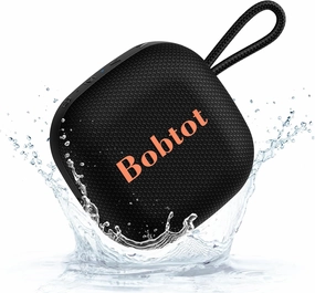 Bobtot Portable Bluetooth Speakers Wireless - IPX7 Waterproof Mini Shower Speaker with 16 Hours Playtime, Loud Stereo Sound, Rich Bass, TWS, Built-in Mic, Small Size for Travel Sport, Black wireless speakers,portable Bluetooth speaker,multiroom speaker,