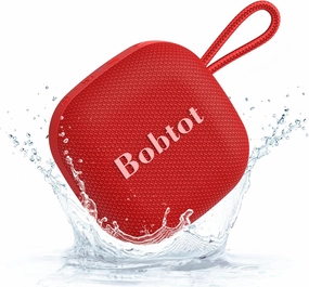 Bobtot Portable Bluetooth Speakers Wireless - IPX7 Waterproof Shower Speaker with 16 Hours Playtime, Loud Stereo Sound, TWS, Built-in Mic, Mini Size with Lanyard to Carry, Red wireless speakers,portable Bluetooth speaker,multiroom speaker,