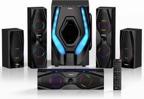 Bobtot Surround Sound Systems Home Theater System - 1200 Watts Peak Power 10" Subwoofer 5.1/2.1 Wired Audio Stereo Speakers Strong Bass with HDMI ARC Optical AUX Bluetooth Input surround sound system,cinema audio kit,5.1 surround package,