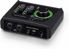 BOMGE mini 2 Channel USB Audio Interface for Recording, Streaming and Podcasting, with XLR/48V Phantom Power,Studio Quality Audio Interface for Guitarist, Vocalist, Podcaster or Producer audio interface,USB interface,music recording input,