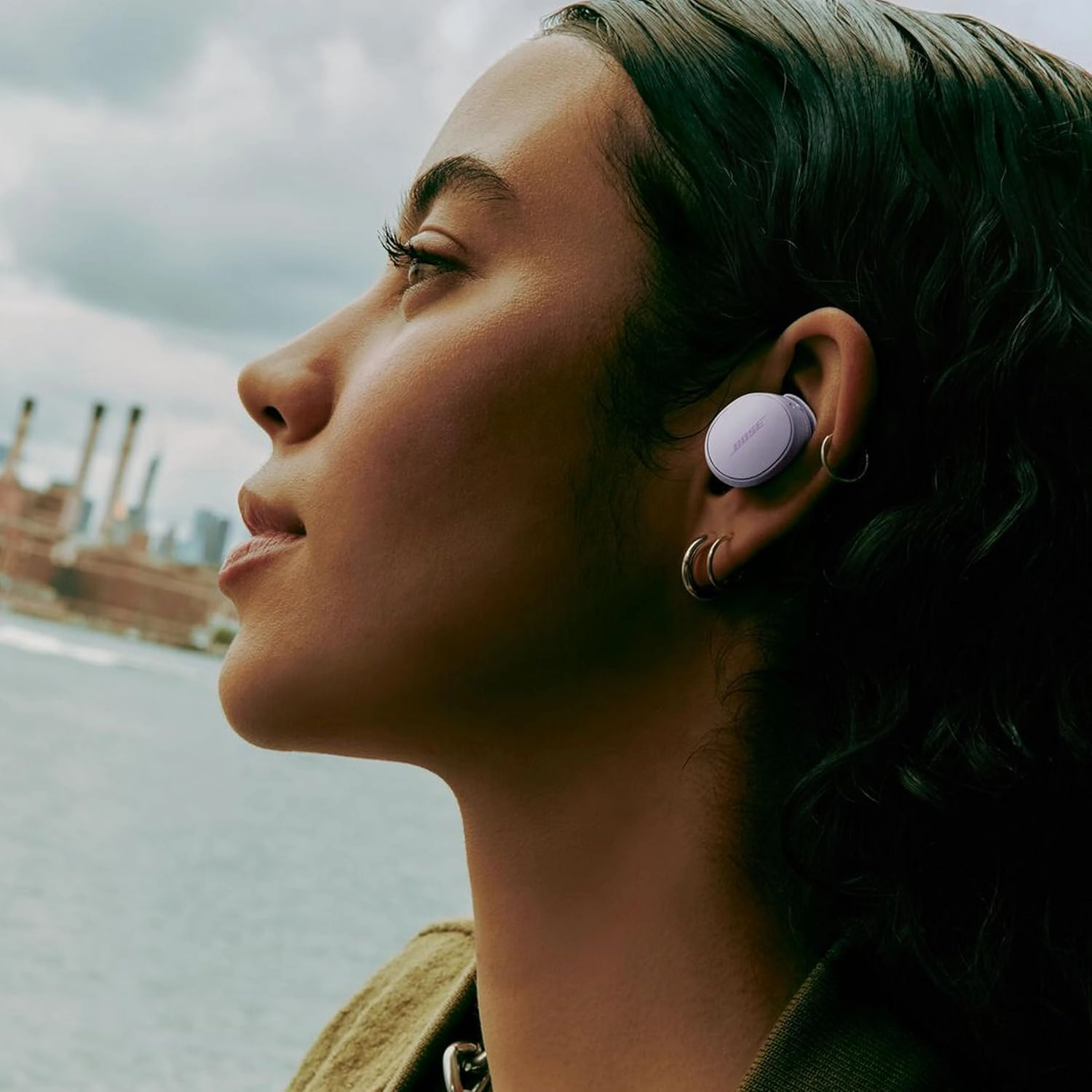 Bose QuietComfort Bluetooth Earbuds, True Wireless Earbuds with Active Noise Cancellation and Mic, Deep Bass, IPX4 Rating, Up to 8.5 Hours of Playtime, Chilled Lilac