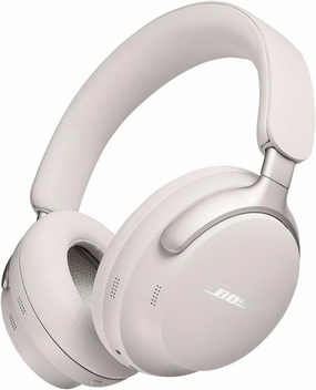 Bose QuietComfort Ultra Bluetooth Headphones, Wireless Headphones with Spatial Audio, Over Ear Noise Cancelling with Mic, Up to 24 Hours of Playtime, White Smoke over-ear headphones,closed back headphones,wireless studio cans,