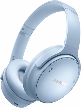 Bose QuietComfort Wireless Noise Cancelling Headphones, Bluetooth Over Ear Headphones with Up to 24 Hours of Battery Life, Moonstone Blue - Limited Edition (Renewed) noise cancelling headphones,ANC headphones,travel headphones,