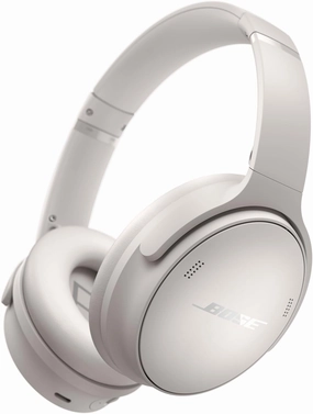 Bose QuietComfort Wireless Noise Cancelling Headphones, Bluetooth Over Ear Headphones with Up to 24 Hours of Battery Life, White Smoke (Renewed) noise cancelling headphones,ANC headphones,travel headphones,