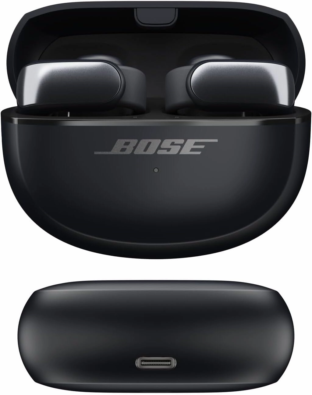 Bose Ultra Open Bluetooth Earbuds, True Wireless Earbuds with OpenAudio for Awareness, Clip On Design for Comfort, Immersive Audio, Up to 48 Hrs of Playtime, Black