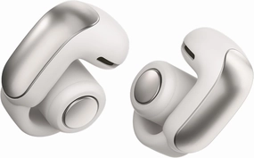Bose Ultra Open Bluetooth Earbuds, True Wireless Earbuds with OpenAudio for Awareness, Clip On Design for Comfort, Immersive Audio, Up to 48 Hrs of Playtime, White Smoke TWS earbuds,compact wireless buds,Bluetooth ear tips,