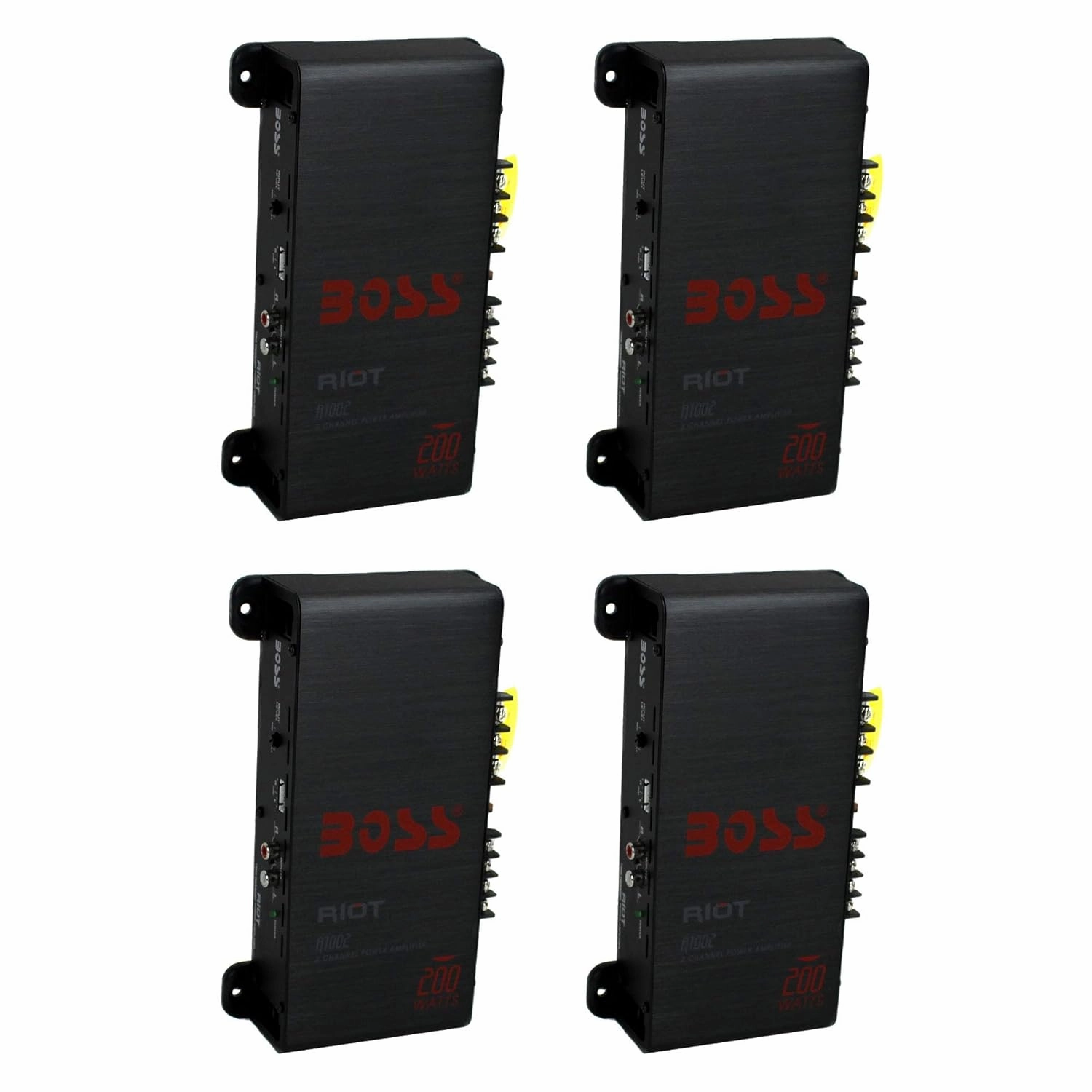 BOSS Audio R1002 200W 2-Channel RIOT Car Audio High Power Amplifier Amp (4 Pack) power amplifier,stereo amp,hi-fi power amp,