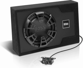 BOSS Audio Systems B12ES 12 Inch Powered Car Subwoofer Package - 1200 High Output, Built-in Amplifier, Low Profile, Remote Subwoofer Control (16 ft Cable) audiophile subwoofer,active subwoofer,low frequency speaker,