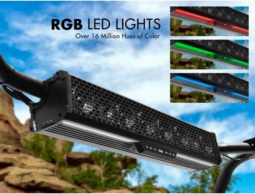 BOSS Audio Systems BRT27A ATV UTV Sound Bar System - 27 Inch Wide, IPX5 Rated Weatherproof, Bluetooth, Amplified, 3 Inch Speakers