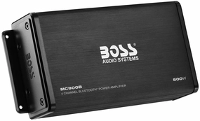 BOSS Audio Systems MC900B 4 Channel Amplifier for ATV UTV Car Marine - 500 High Output, Low Level Inputs, Full Range, Weatherproof, Bass for Subwoofer power amplifier,stereo amp,hi-fi power amp,