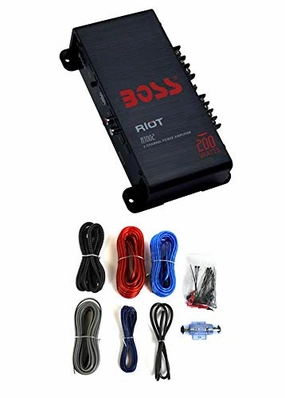 BOSS R1002 200W 2-Channel RIOT Car Audio Power Amplifier Amp   8 Gauge Amp Kit power amplifier,stereo amp,hi-fi power amp,