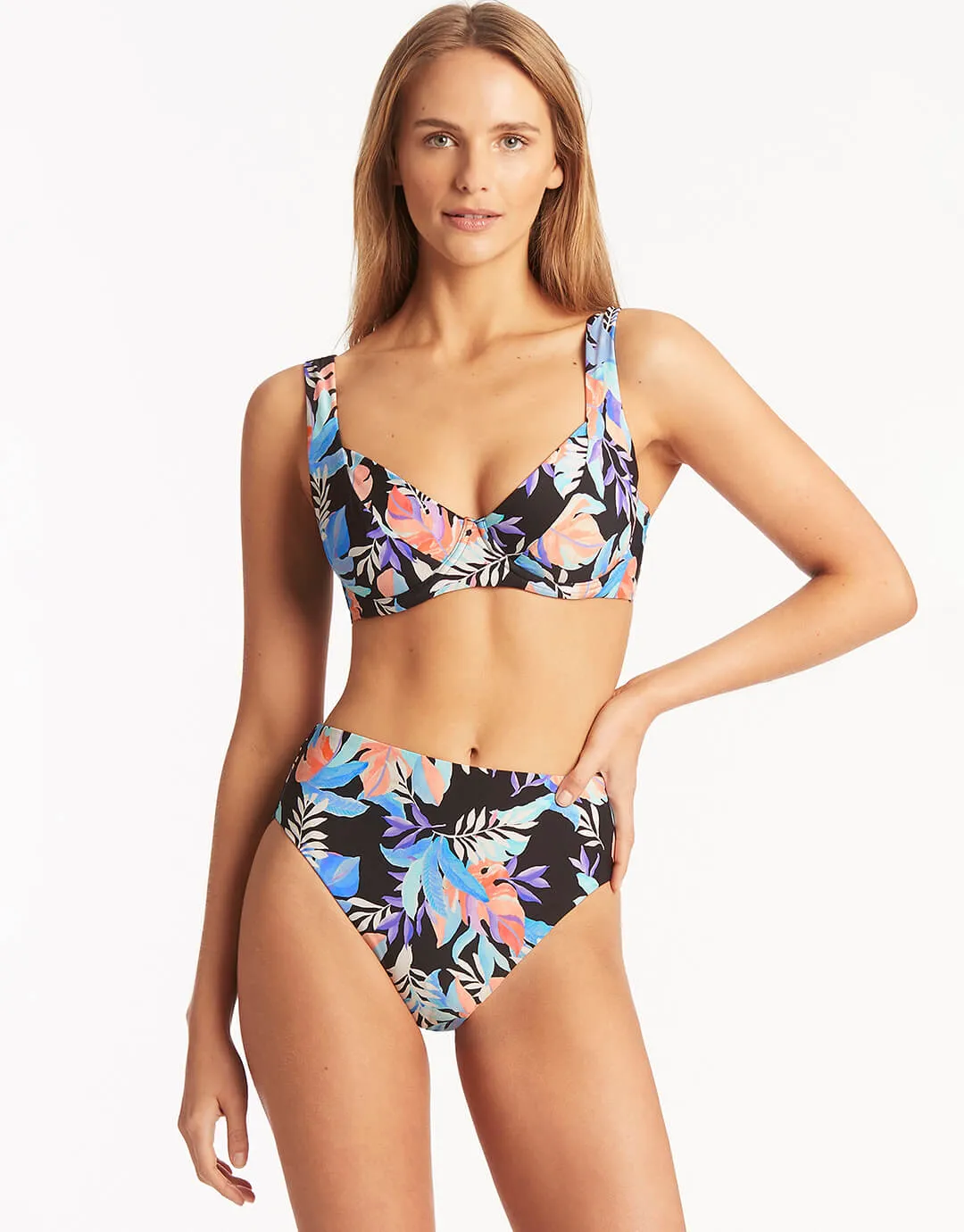 Botanica Retro High Waist Bikini Pant - Black