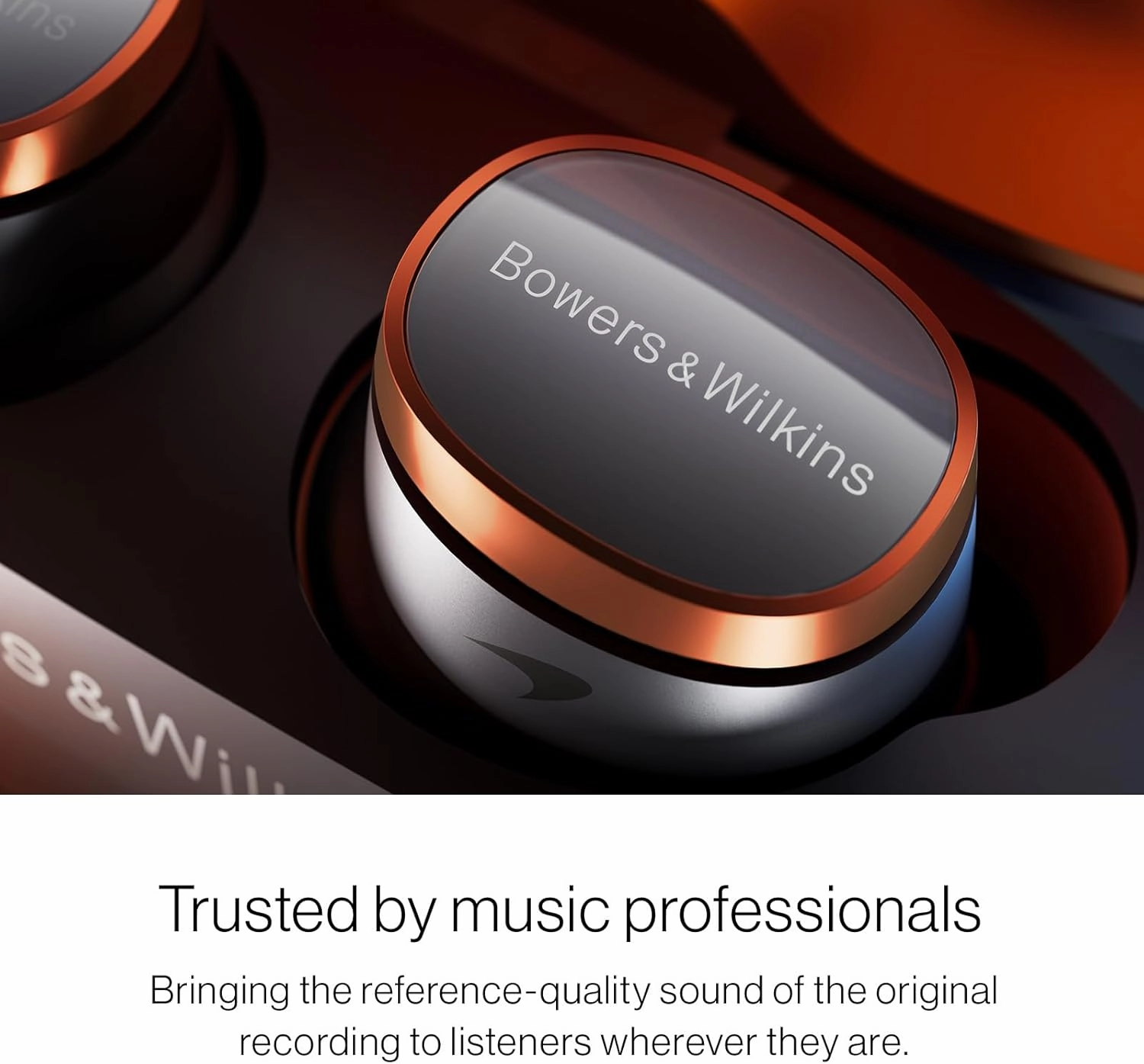 Bowers & Wilkins Pi8 McLaren Edition Wireless Earbuds, in-Ear Bluetooth Earphones with Qualcomm Chipset & aptX Lossless, Active Noise Cancelling Earbuds, 3 Built-in Mics, 15-Min Quick Charging