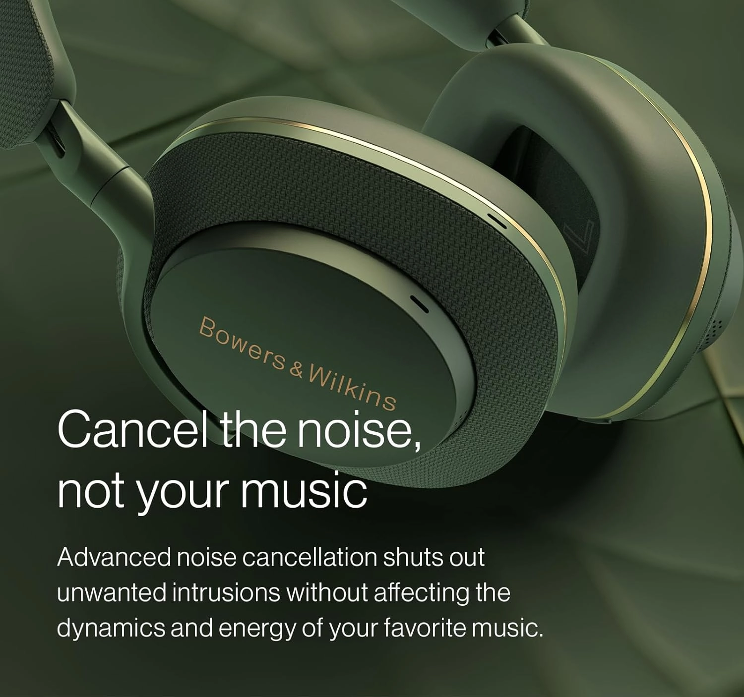 Bowers & Wilkins Px7 S2e Over-Ear Headphones - Enhanced Noise Cancellation & Transparency Mode, Crystal-Clear Calls, Bluetooth, 30-Hour Playback, Forest Green
