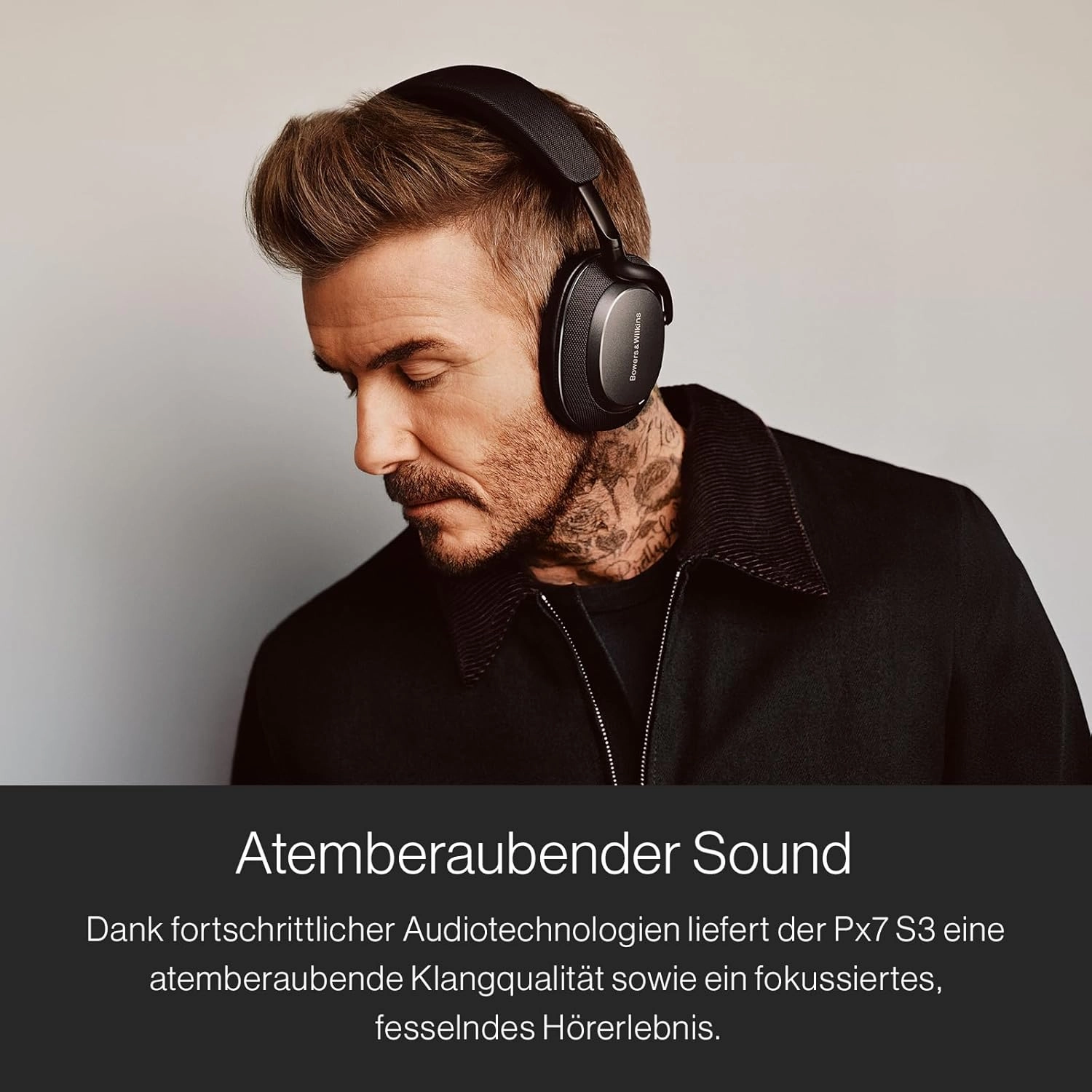 Bowers & Wilkins Px7 S3 Over-Ear Headphones, High-Resolution Sound, Comfortable Fit, Bluetooth, Active Noise Cancelling & Transparency Mode, 30-Hour Playtime, Quick Charge Support, Indigo Blue