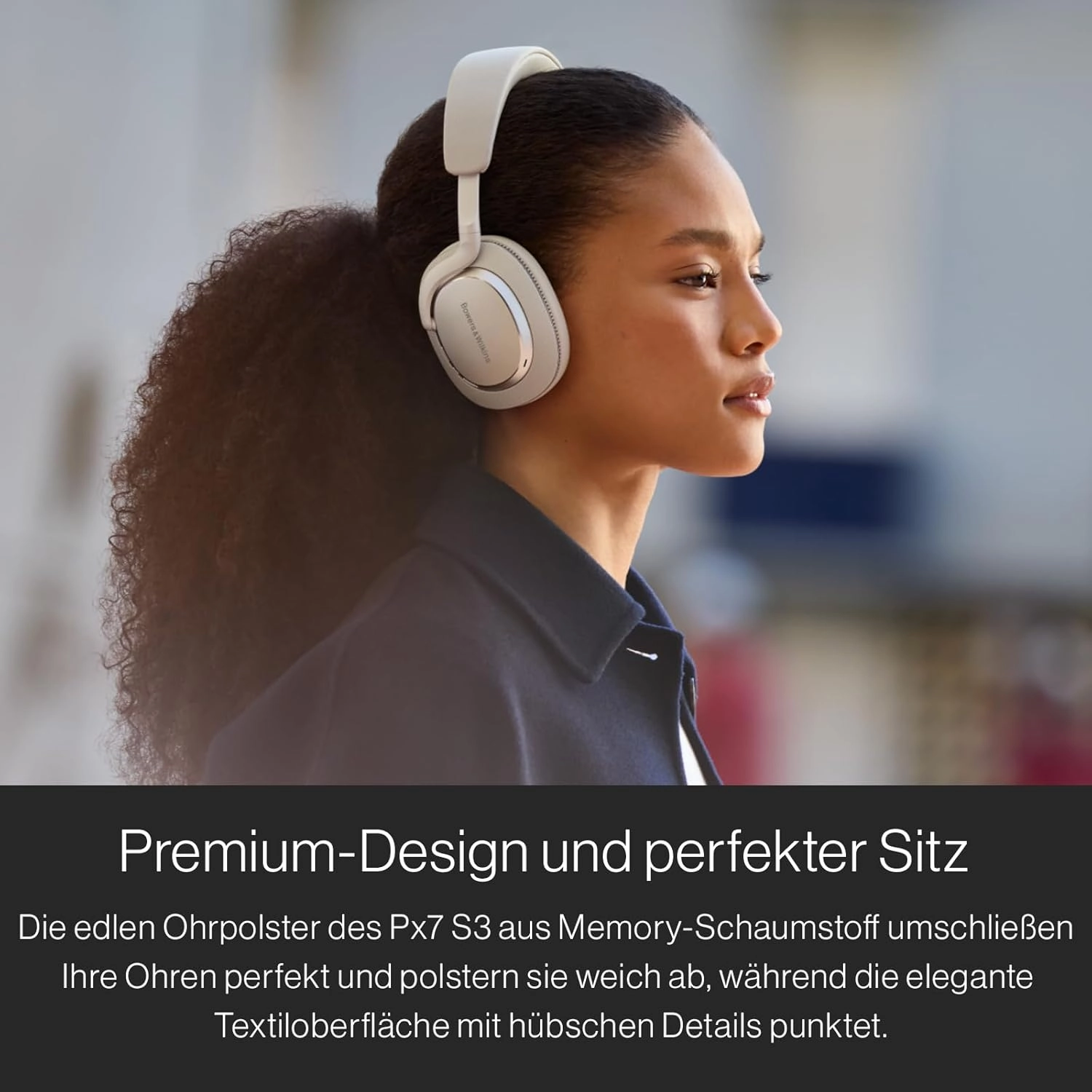 Bowers & Wilkins Px7 S3 Over-Ear Headphones, High-Resolution Sound, Comfortable Fit, Bluetooth, Active Noise Cancelling & Transparency Mode, 30-Hour Playtime, Quick Charge Support, Indigo Blue