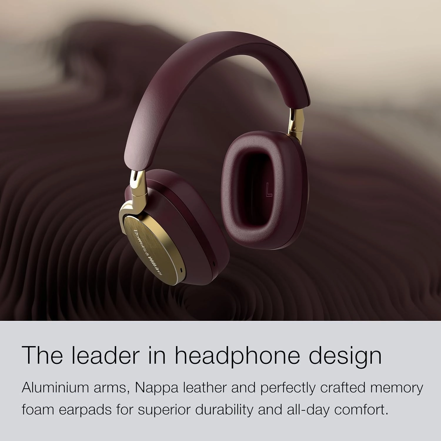 Bowers & Wilkins Px8 Over-Ear Wireless Headphones, Advanced Active Noise Cancellation, Luxurious Materials, 30-Hour Battery Life, 15-Min Quick Charging, Black