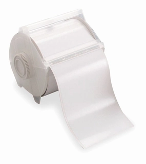 Brady High Adhesion Vinyl Label Tape (113109) - White Vinyl Film - Compatible with GlobalMark Industrial Label Printer - 100' Length, 4" Width vinyl accessories,turntable parts,record player tools,