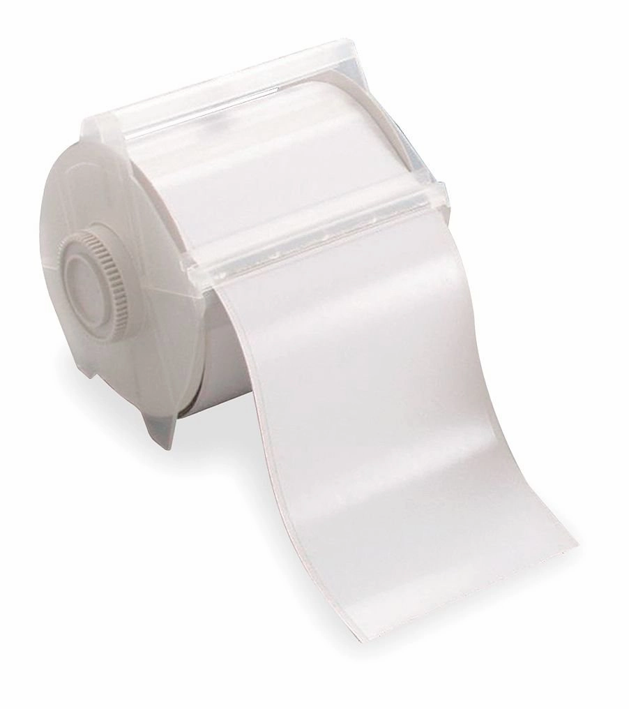 Brady High Adhesion Vinyl Label Tape (113109) - White Vinyl Film - Compatible with GlobalMark Industrial Label Printer - 100' Length, 4" Width vinyl accessories,turntable parts,record player tools,