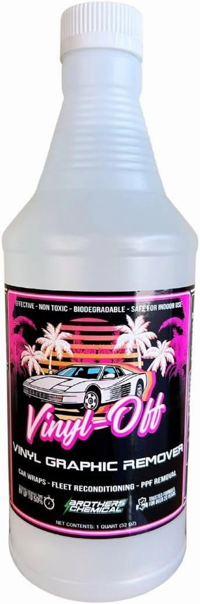 Brothers Chemical Vinyl-Off Graphic Remover | Professional Grade | SPEEDS Removal of Failed Vinyl Graphics (32oz) vinyl accessories,turntable parts,record player tools,