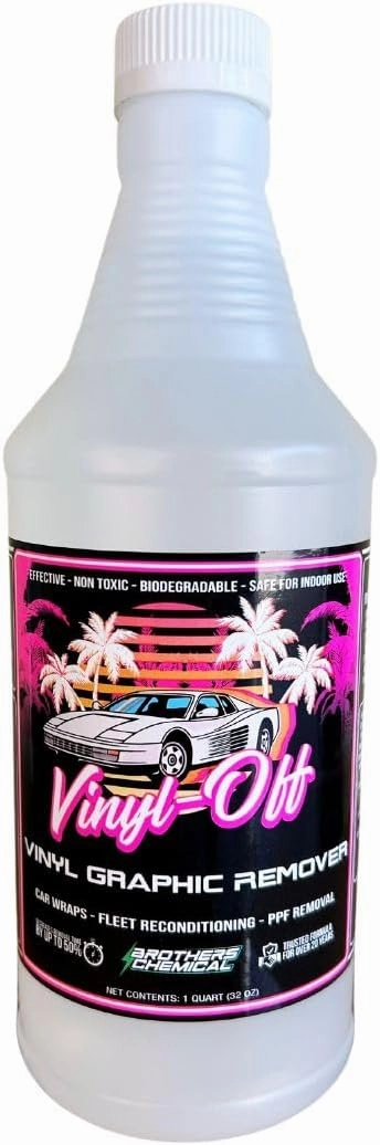 Brothers Chemical Vinyl-Off Graphic Remover | Professional Grade | SPEEDS Removal of Failed Vinyl Graphics (32oz) vinyl accessories,turntable parts,record player tools,