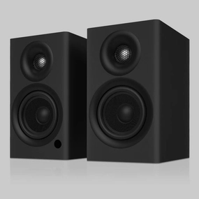BS5 Active Bookshelf Speakers, Black bookshelf speakers,compact stereo speakers,hi-fi shelf speakers,