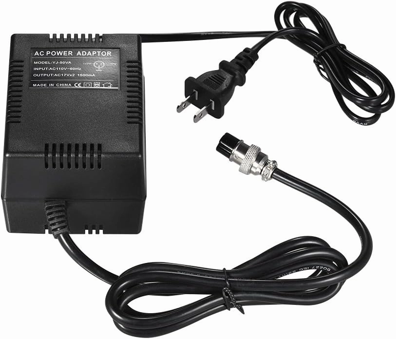 Btuty High-power Mixing Console Mixer Power Supply AC Adapter 17V 1500mA 50W 3-Pin Connector 110V Input US Plug for Yamaha MG16/6FX/MG166C/MG166CX and Other 10-Channel or above Mixing Consoles mixer console,audio mixing desk,DJ console,